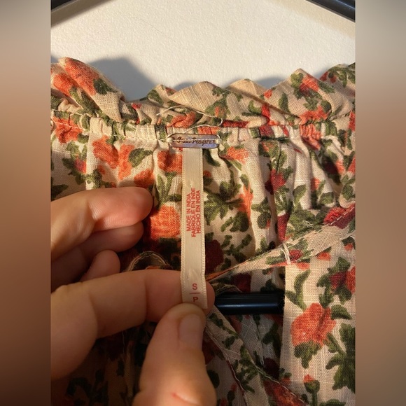 NWOT Free People|| Meant To Be Floral Blouse Top Size Small, Valentines - Picture 10 of 13